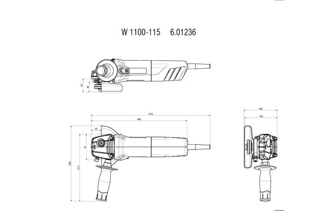 Úhlová bruska METABO W 1100-115